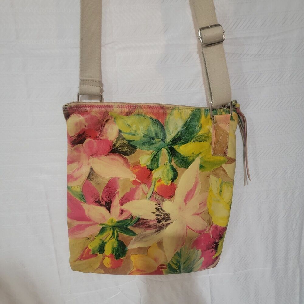 Maurizio Taiuti Tropical Crossbody Bag Purse Adjustable Strap Floral - Picture 6 of 16